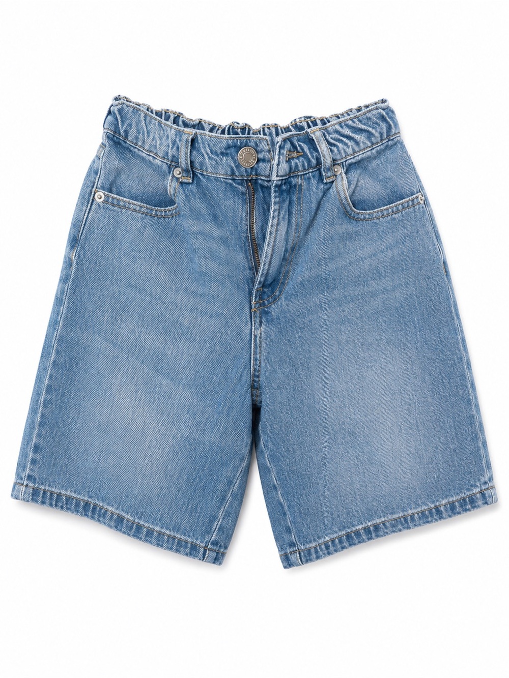 Zara Kids Light Blue Denim Shorts with Elastic Waist